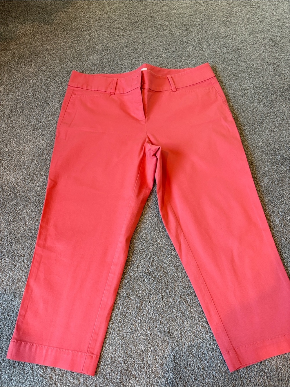 LOFT Cropped Pants in Coral Pink